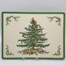 Spode Cork Back Tablemat Christmas Tree Santa Topper Vintage Set of 4 Pimpernel picture