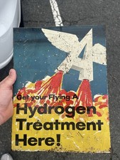 Rare Flying a Metal Sign Authentic Get Your Hydrogen Treatment Here Mancave picture