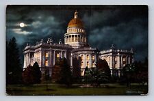 Sacramento California State Capitol by Moonlight Night View Postcard picture