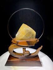TOPNatural Golden hair crystal crystal Quartz specimen energy healing decorate picture