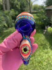 5” Eye Unique Glass Smoking Pipe Tobacco Pipes Cool Handmade Collectible Gift picture