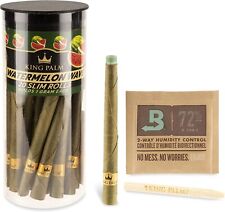 King Palm | Slim Size | Watermelon Wave| Organic Prerolled Palm Leafs | 20 Rolls picture