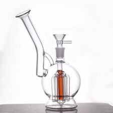 RORA Glass Bong Hookah 6 Arm Tree Percolator Water Pipe Recycler With 14mm Bowl picture