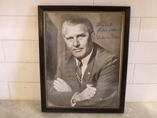 WERNHER VON BRAUN SIGNED PHOTO AUTHENTIC BLUE INK ORIGINAL NASA 1960 MSFC DIRECT picture