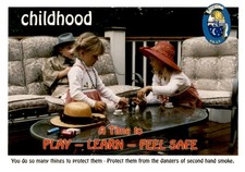 Protect Children from Secondhand Smoke - Clearing the Air Postcard picture