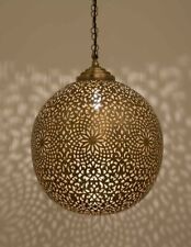 Moroccan Chandelier Pendant Light Brass Rose Desert Antique Lamp Hanging Vintage picture