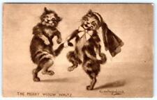 1910's ANTHROPOMORPHIC DANCING CATS THE MERRY WIDOW WALTZ VEDENBURGH POSTCARD picture