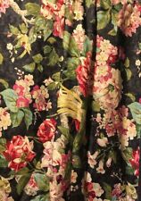 GORGEOUS HANDCRAFTED 120W  VALANCE BEAD TRIM IN FLORAL ENGAGEMENT CHARCOAL  picture
