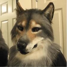 HOT Werewolf Mask Headgear Eyes Plush Headgear Halloween LatexMask Simulation picture