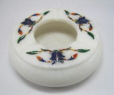 4 x 4 Inches Round Marble Decorative Ash Tray Pietra Dura Art Ash Tray for Hotel picture