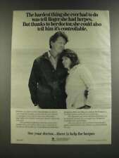 1986 Burroughs Wellcome Ad - Had to Tell Roger She Had Herpes picture