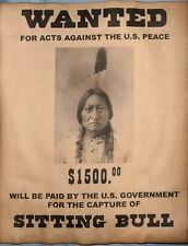 1881 SITTING BULL 8.5X11 WANTED POSTER PHOTO LAKOTA NATIVE INDIAN REPRINT picture