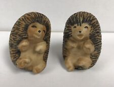 Vintage Hedgehog Salt And Pepper Shakers With Stoppers picture