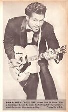 Chuck Berry #6 Rock & Roll Music Exhibit Vintage 1959 Arcade Card Postcard Size picture