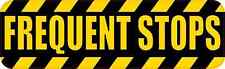 10x3 Yellow Black Frequent Stops Bumper Sticker Car Truck Vehicle Bumper Decal picture