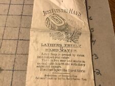 original Antique LENOX SOAP paper bag w hand image, Ivorydale ohio, Very Scarce. picture
