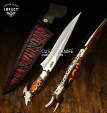 IMPACT CUTLERY RARE CUSTOM FULL TANG BOWIE KNIFE RESIN HANDLE- 1635 picture