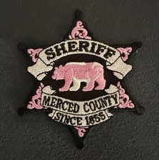 California Pink (Cancer Awareness) Patch. Merced County Sheriff. picture