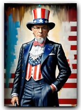 Uncle Sam ACEO Sketch Card Print - Exclusive Art Trading Card #1 PR500 picture