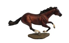 Breyer Frankel #1712 Thoroughbred Bay Racehorse Galloping Model With Stand picture