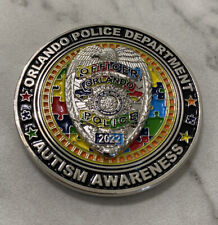 Orlando Police Department Challenge Coin Autism Awareness  picture
