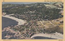 POSTCARD AIR VIEW OF CARMEL CALIFORNIA SPENCE AIR PHOTO'S NOT POSTED LINEN  picture