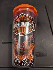 Harley Davidson Motor Cycles Tervis Tumbler 24oz Flame Fire Travel Cup picture