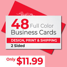 48 Full Color Business Cards Printing FREE DESIGN  2 Side Print picture