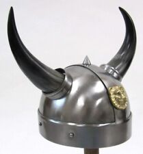 NauticalMart Authentic Reproduction Steel Viking Warrior Helmet Horns and Brass picture