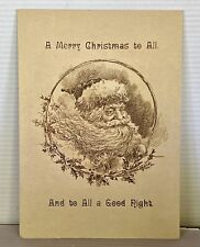 Vintage Hallmarks Postcard Merry Christmas To All Santa Claus picture