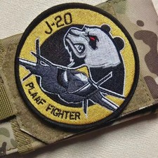 "Angry Panda" Chinese PLA J20 Airforce Pilot Embroidered military Army Patch picture
