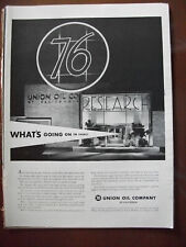 1954 VTG Original Magazine Ad UNION OIL What's Going On In There Research picture