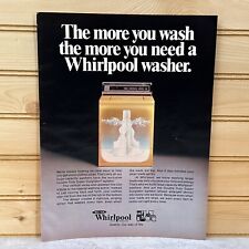 Vintage 1981 Whirlpool Washing Machine Print Ad Super Surgilator Agitator picture