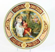ROYAL VIENNA style Antique Hand-Painted porcelain plate 