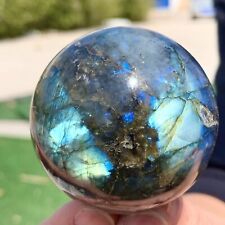 207G Natural Gorgeous Labradorite QuartzCrystal Stone Specimen ball Healing picture