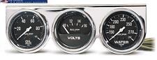Autogage Black Oil/Water/Volt Gauge with Chrome Console,2.625 in. picture