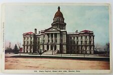 Vintage Denver Colorado CO State Capital Grant Ave Side Postcard 1908 picture