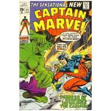 Captain Marvel (1968 series) #21 in Very Good + condition. Marvel comics [z& picture