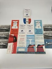 SS France Lot French 1962-1965 Deck plans, postcards, pamphlets, and other items picture