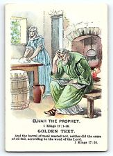 1898 WESTMINSTER LESSON CARD BIBLE SCHOOL 1 KINGS 17 ELIJAH THE PROPHET P2178 picture