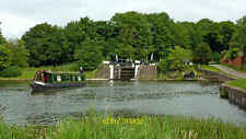 Photo 12x8 Narrowboat by Knowle Top Lock near Solihull There are five wide c2012 picture