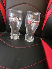 PAIR Samuel Adams Boston Lager 22 oz Pint Beer Glass Red Sox Cheers to You picture