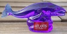 Atlantis Cobalt Blue Crystal Glass Whale Figurine Handmade in Portugal S picture