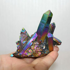 50g Natural Rainbow Aura Titanium Quartz Crystal Cluster VUG Specimen Gemstone picture