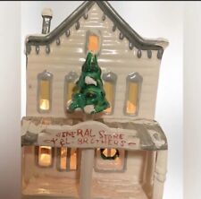 Dept. 56 Vtg. Snow Village Series Y & L Brothers General Store White With Light. picture