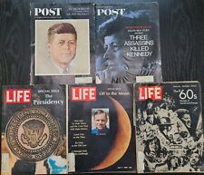 VTG Lot of 5 1960s Post & Life Special Issue Magazines JFK Presidency Moon Land picture