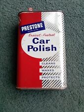 Vintage  Prestone Eveready Car Garage Wax Polish Oil Tin Can by Union Carbide picture