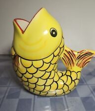 Vintage Andrea By Sadek Koi Fish Open Mouth Yellow Novelty Figure picture