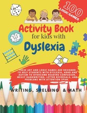 Brain Training - 100 LOGIC GAMES Writing, Spelling & Math Activity book for kid picture