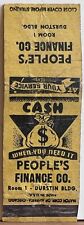 People's Finance Company Anaconda MT Montana Vintage Matchbook Cover picture